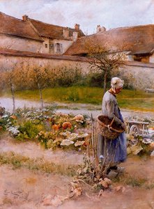 庭の女 作： Carl Larsson
